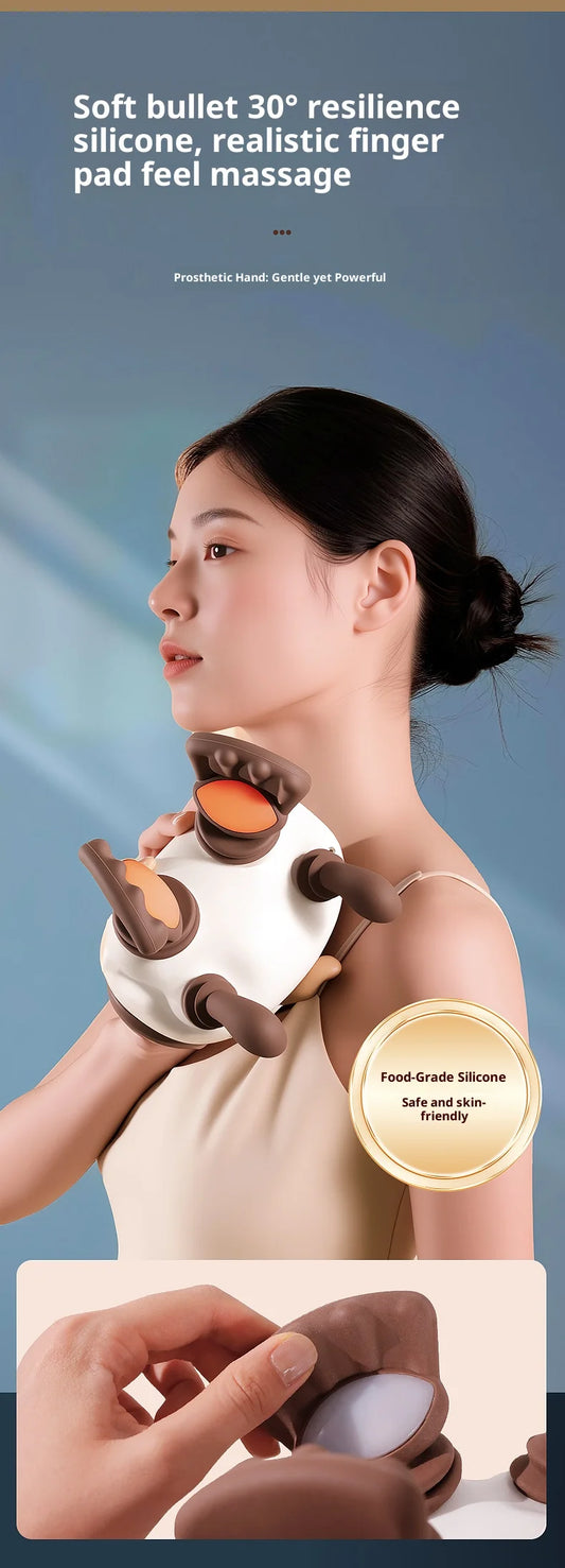 2025 New Back Shoulder and Neck Massager With Heat, Neck and Shoulder Relaxer Neck Traction Pillow