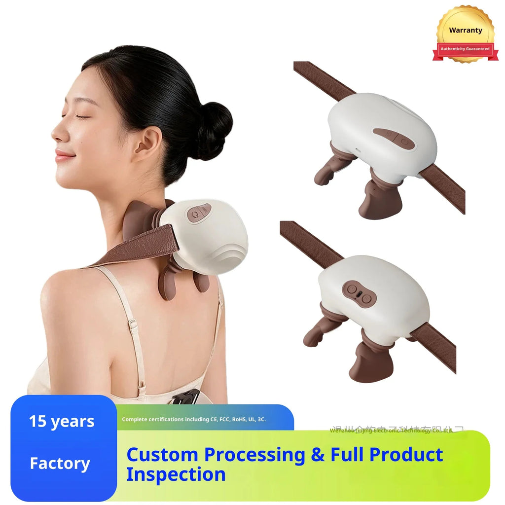 2025 New Back Shoulder and Neck Massager With Heat, Neck and Shoulder Relaxer Neck Traction Pillow